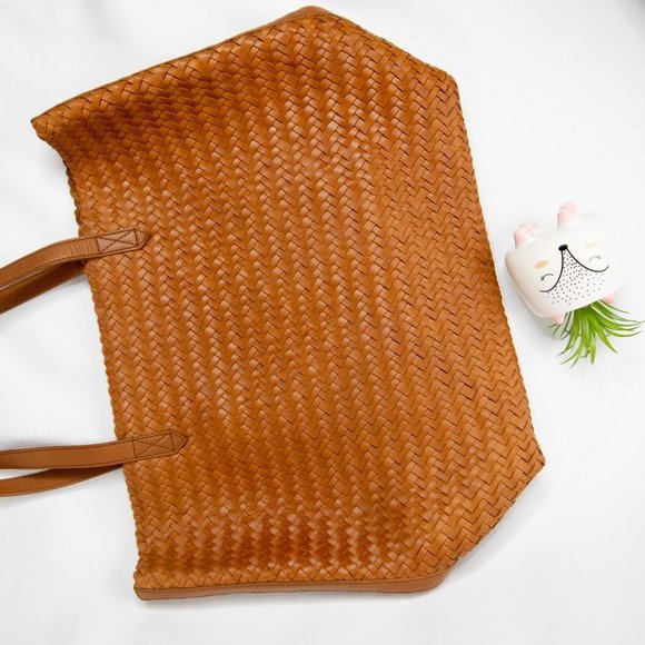 Madewell Large Transport Tote bag: Woven Leather - Picture 13 of 16